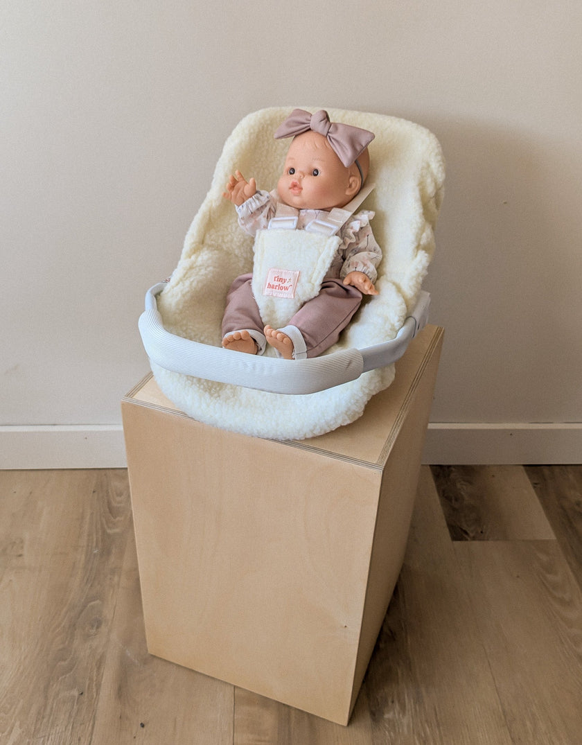 Doll Car Seat - Sherpa - Tiny Harlow