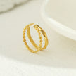 TIFFANY Double Stacked Beaded Gold Ring