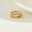 TIFFANY Double Stacked Beaded Gold Ring