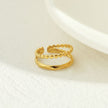 TIFFANY Double Stacked Beaded Gold Ring