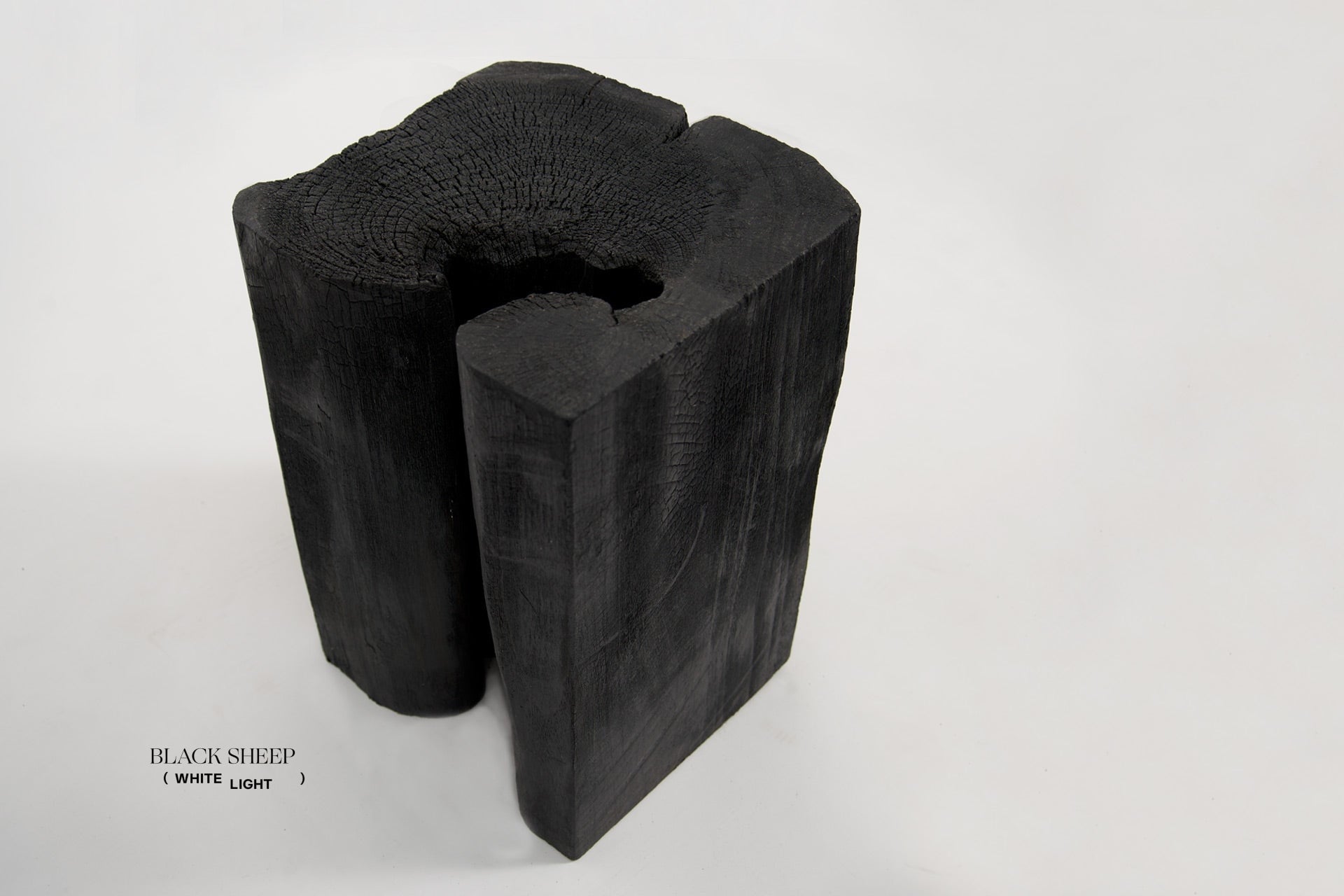 Burnt Teak Square Side Table or Stool