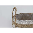 Tom - Seagrass Planter With White Stripes