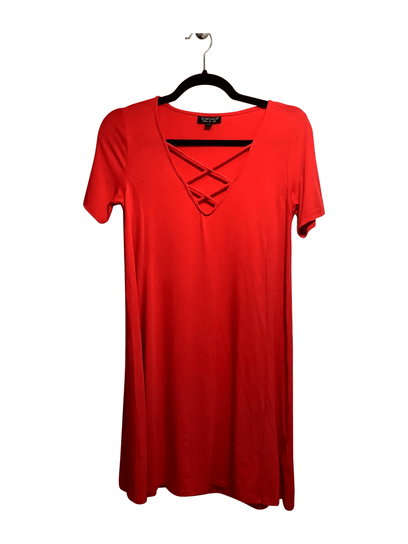 TOPSHOP Regular fit Midi Dress in Red  -  4
