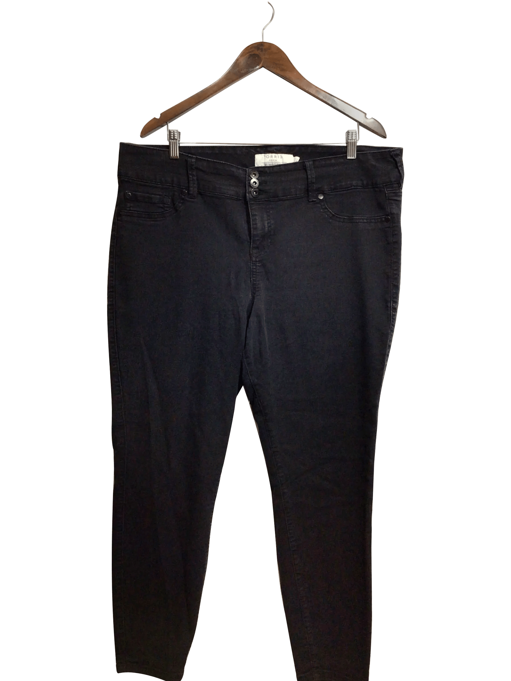 TORRID Regular fit Straight-legged Jean in Black  -  22R