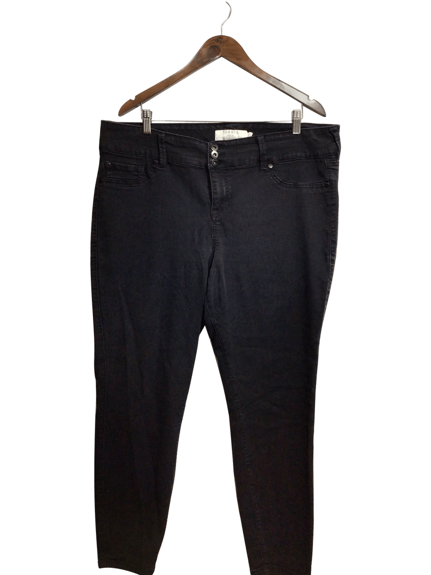 TORRID Regular fit Straight-legged Jean in Black  -  22R
