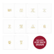 Trim Me! Foiled Insert Pad - Birthday Milestones - Gold