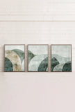 GREEN ELEGANCE TRIO (3 Oeuvres sur toile étirée)