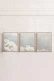 ANTIQUE CLOUDSCAPE TRIO (3 Oeuvres sur toile étirée)