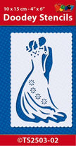 Stencil 10x15 cm Wedding Couple (2)