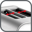 T-FAL 2 Slice Stainless Steel Toaster - Blemished package with full warranty - TT682D50