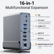 TUTT Docking Station Hub for Laptop Screen Extender | Triple 4K HD Display, 100W PD USB-C | 16-in-1 USB-C  V8
