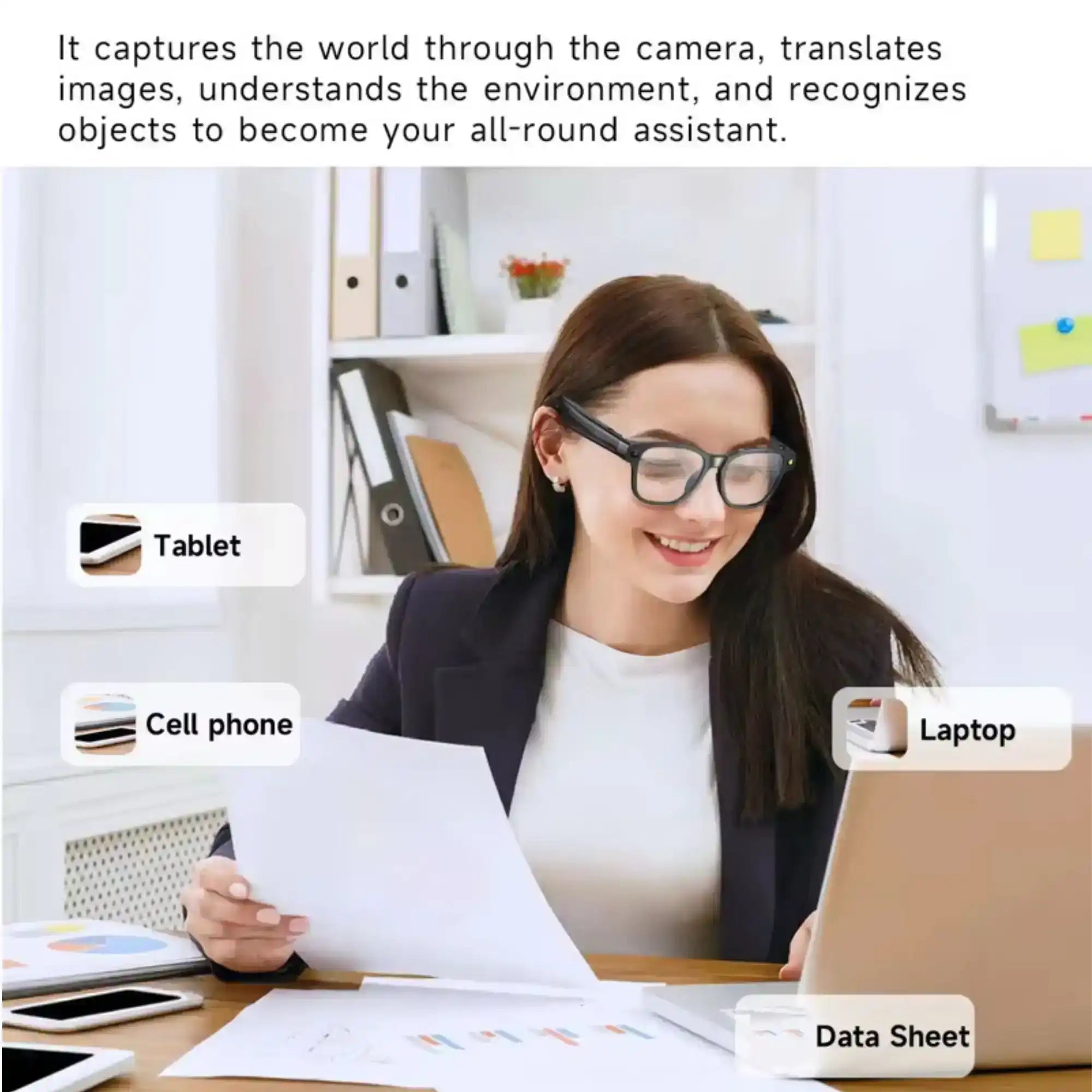 TUTT GS10 AI Glasses | Smart Sunglasses HD Camera + AI Integration & Intelligent Object Recognition | Replaceable with Prescription Lenses