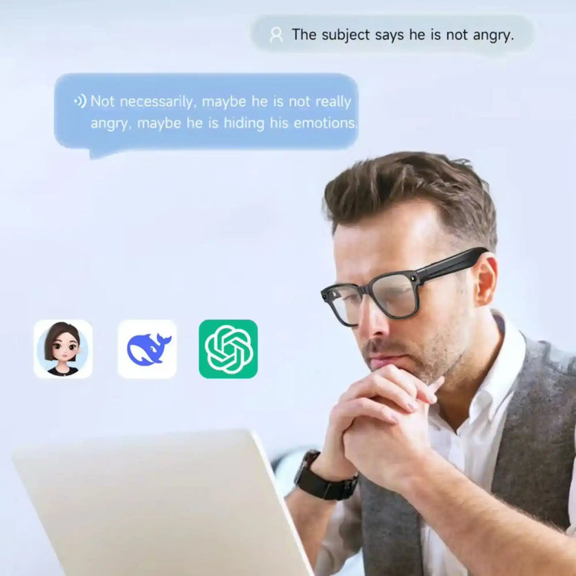 TUTT GS10 AI Glasses | Smart Sunglasses HD Camera + AI Integration & Intelligent Object Recognition | Replaceable with Prescription Lenses