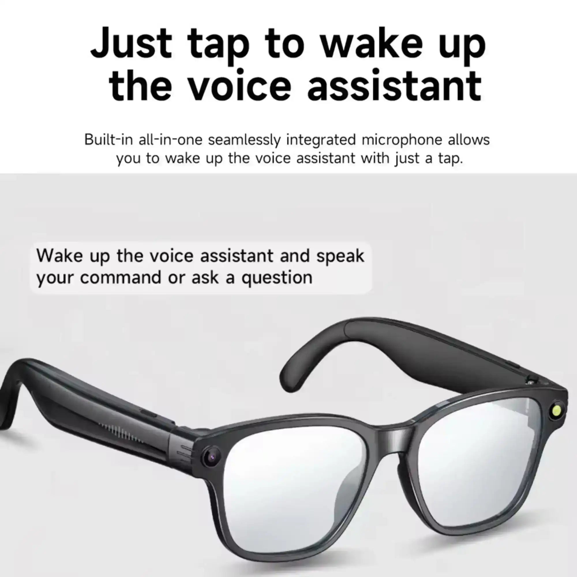 TUTT GS10 AI Glasses | Smart Sunglasses HD Camera + AI Integration & Intelligent Object Recognition | Replaceable with Prescription Lenses