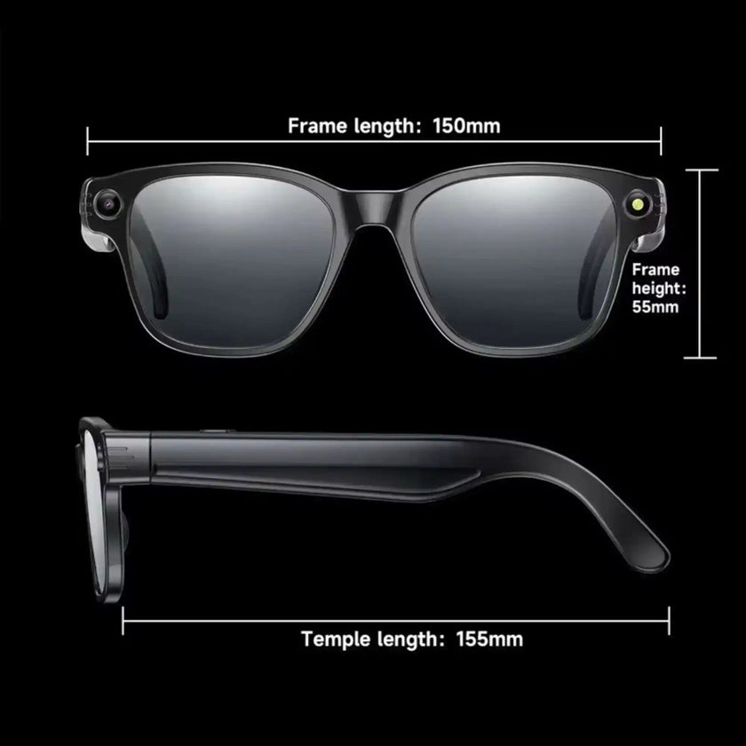 TUTT GS10 AI Glasses | Smart Sunglasses HD Camera + AI Integration & Intelligent Object Recognition | Replaceable with Prescription Lenses