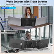 TUTT 15.6″ Dual Screen Portable Monitor | Single USB-C Cable Setup |  Silver Ultra Thin & Light, Built-In Speaker + Leather Bag | P7 Pro