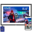 TUTT 15.6” Digital Photo Frame | WiFi Touch Screen Internal 32 GB | Frameo App | Tabletop or Wall-Mounted | 128GB Micro SD + Reader (Optional)