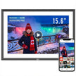 TUTT 15.6” Digital Photo Frame | WiFi Touch Screen Internal 32 GB | Frameo App | Tabletop or Wall-Mounted | 128GB Micro SD + Reader (Optional)