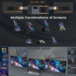 TUTT 15.6” FHD Portable Monitor – S6 Triple Screen Extender, USB-C/HDMI, 7 Viewing Modes | All Devices Compatible with Converter Cable (H5 Included)