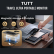 TUTT 15.6” FHD Portable Monitor – S6 Triple Screen Extender, USB-C/HDMI, 7 Viewing Modes | All Devices Compatible with Converter Cable (H5 Included)