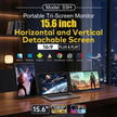 TUTT 15.6 Laptop Screen Extender Rugged Design | Portable Monitor For Laptop with H5 Converter Cable S9