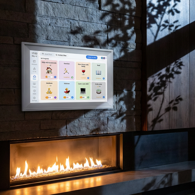 TUTT 15.6” Smart Digital Calendar & Chore Chart | Photo and Video Frame | Smart Touchscreen Display Family Organizer