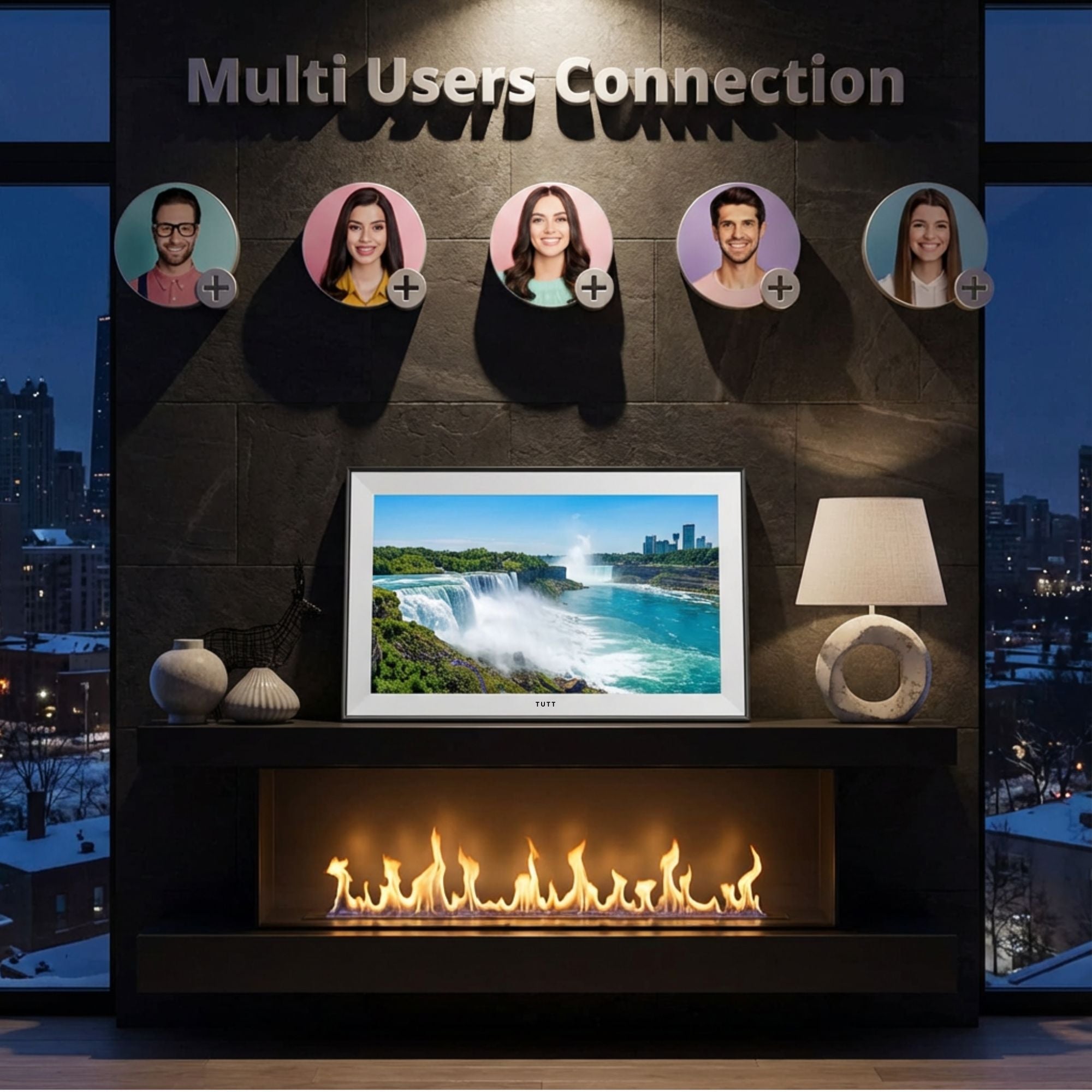 TUTT 15.6” Smart Digital Calendar & Chore Chart | Photo and Video Frame | Smart Touchscreen Display Family Organizer