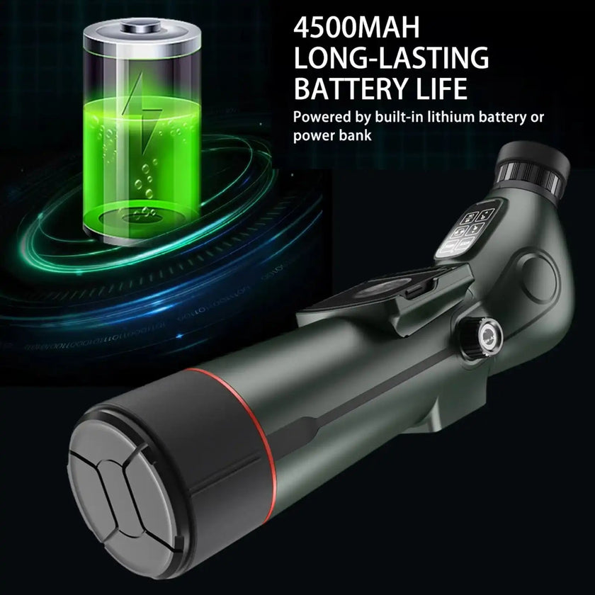 TUTT 350x , 4K Recording Telescope, Spotting Scope | External Screen & Night Vision | 30MP HD microSD IP54 Waterproof Star0ne