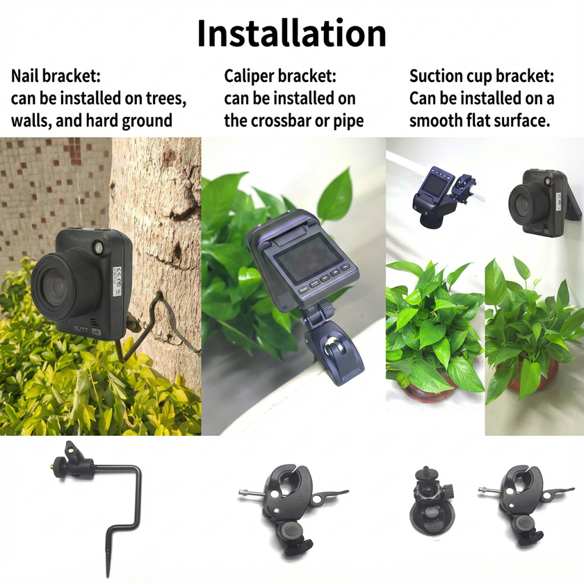 TUTT 4K Time Lapse Camera - 32MP Professional Construction & Vlogging Action Camera T7