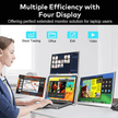TUTT 14” Quad Screen Extender | Single Cable Setup | 16:10 IPS | Stand-Alone Portable Monitor For Laptop Mac & Windows S780