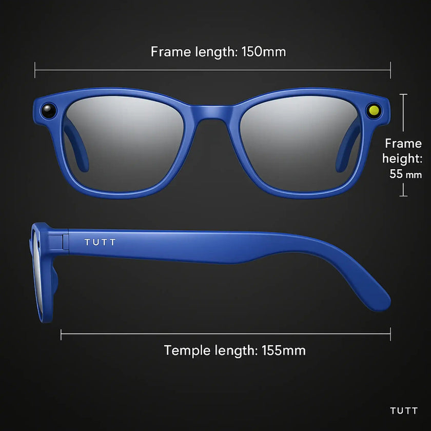 TUTT AI Glasses | Smart Sunglasses AI Integration & Intelligent Object Recognition HD Camera + | Replaceable Lenses GS10-V