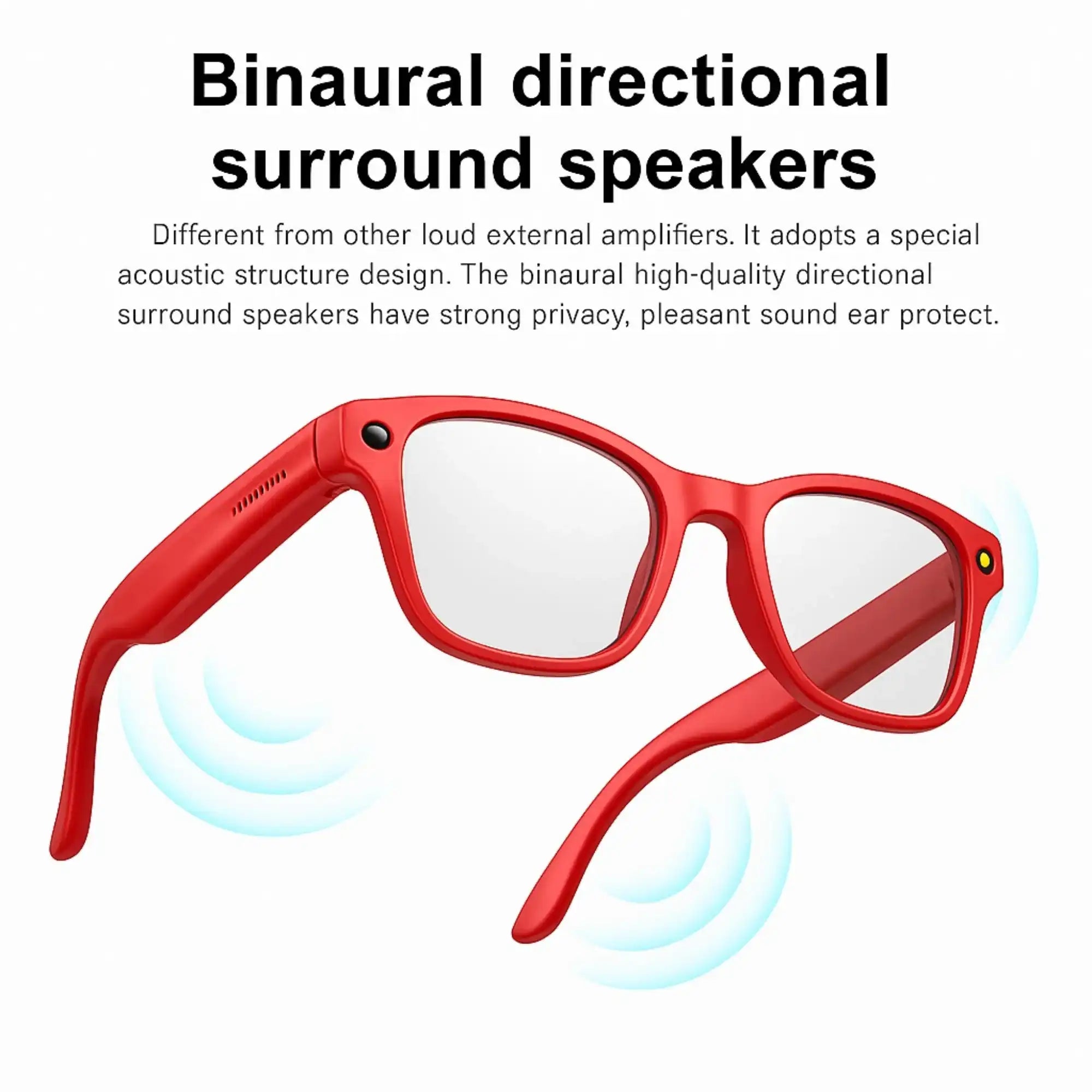 TUTT AI Glasses | Smart Sunglasses HD Camera + AI Integration & Intelligent Object Recognition | Replaceable with Prescription Lenses GS10-V