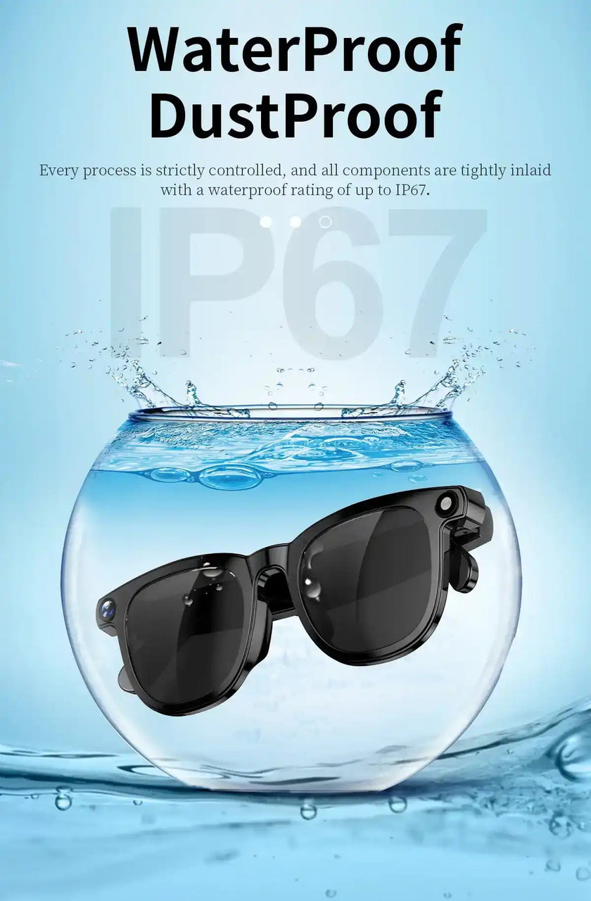 TUTT CY1 AI Smart Glasses with 8MP Camera | ChatGPT & Real-Time Translator | WiFi Bluetooth Sunglasses | Replaceable Prescription Lense