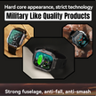 TUTT Military Smart Watch for Men | 3ATM Waterproof 1.96