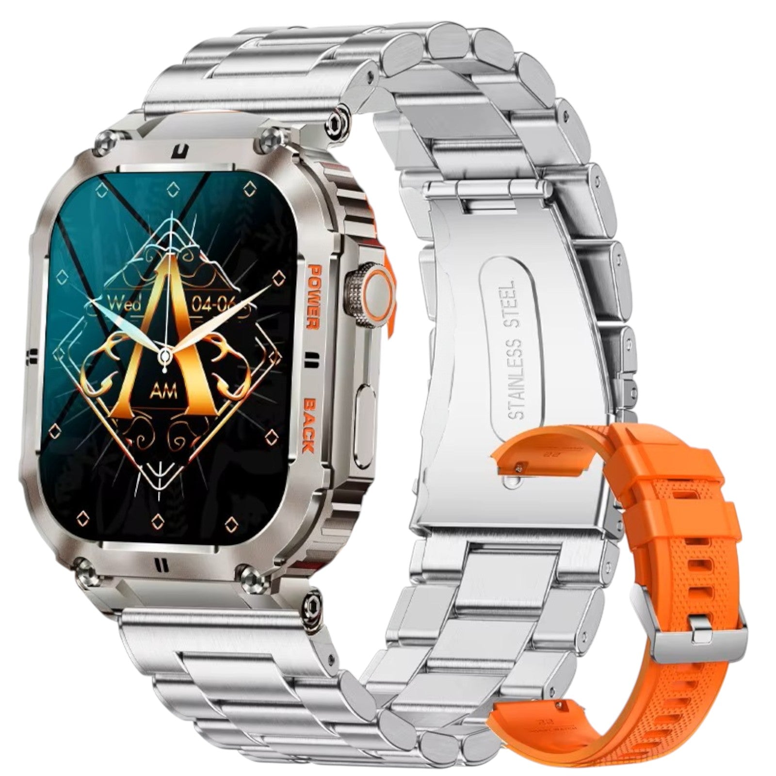 TUTT Military Smart Watch for Men | 3ATM Waterproof 1.96