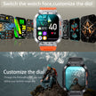 TUTT Military Smart Watch for Men | 3ATM Waterproof 1.96