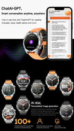 TUTT Tactical Smart Watch For Men | 1.43 Dial | Compass Flashlight Chat-GPT 3TAM Waterproof | Rugged Fitness and Health Tracker | H300 Smartwatch 400mAh Battery