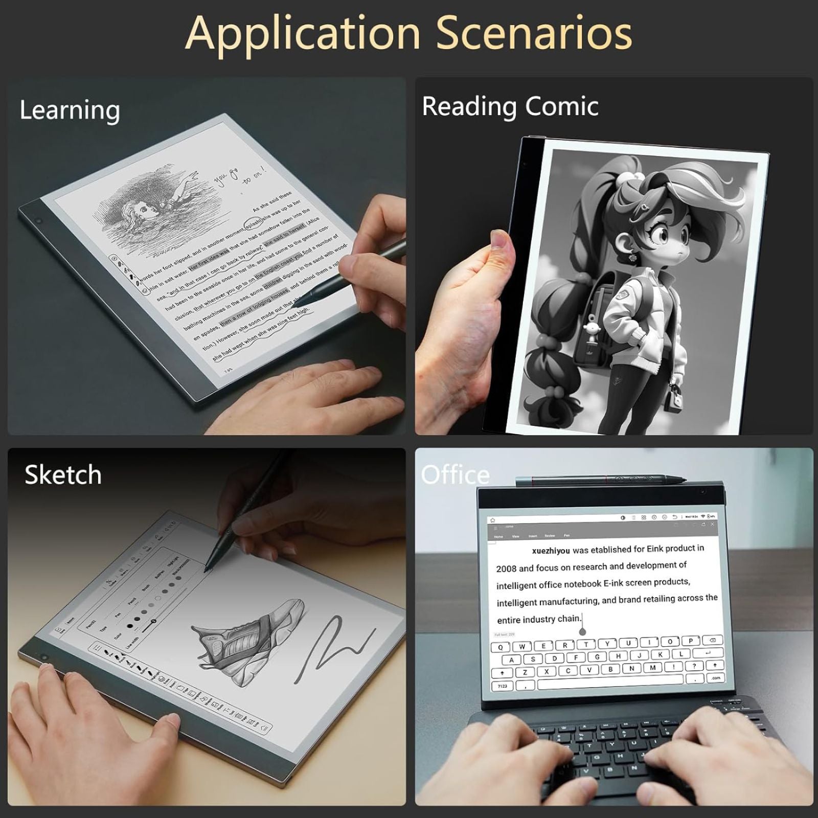 TUTT 10.3” eReader 64GB with Touchscreen | E-Ink Handwriting & Stylus | E10