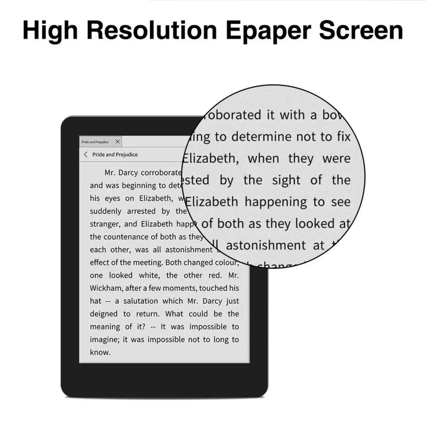 TUTT 6” eReader 32GB with Touchscreen | Ultra Light & Slim  E-Ink E6