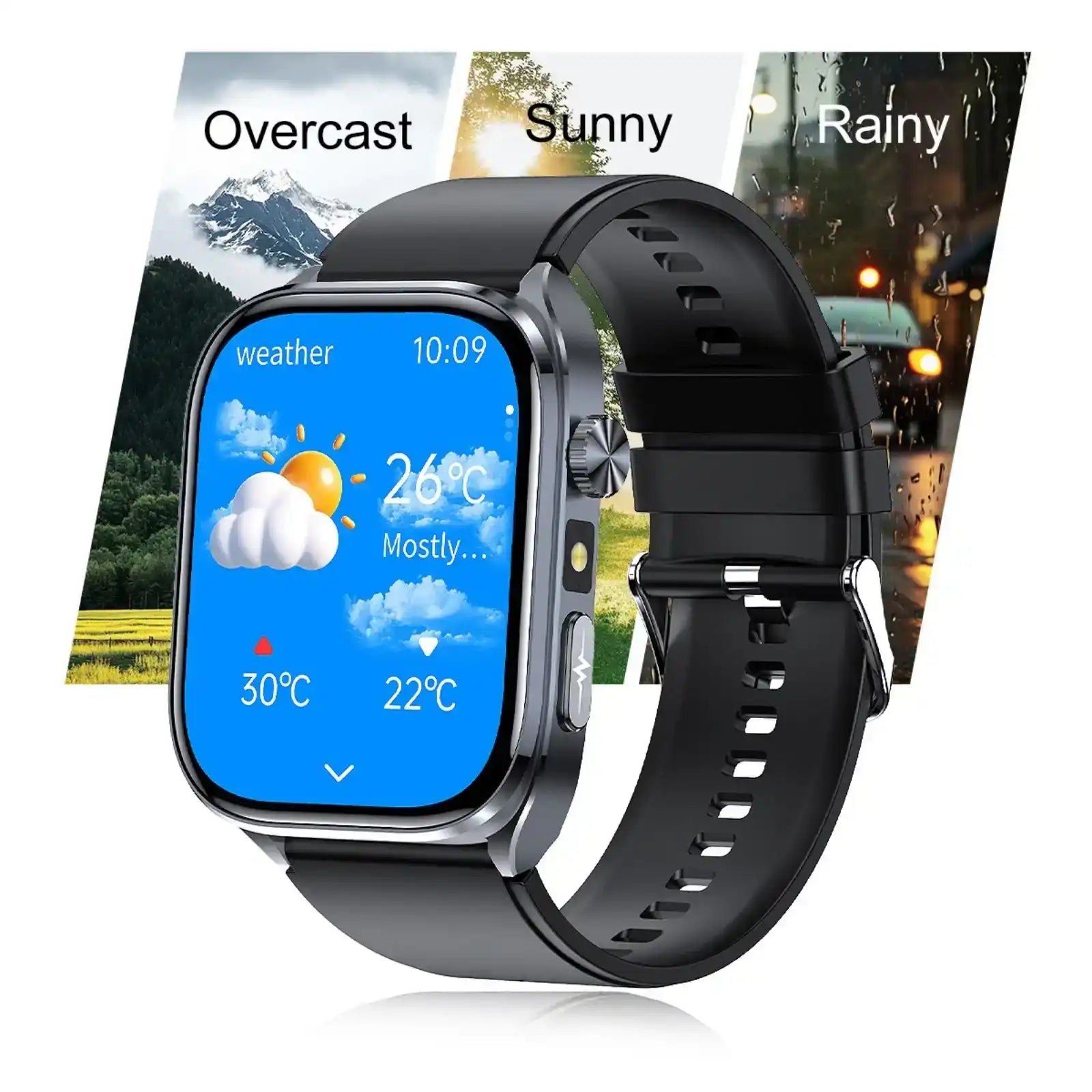 TUTT ECG Smart Watch with, AI Health Monitoring, Body Composition & Bluetooth Calling – 1.39” HD Display, IP68 Waterproof, 340mAh Batter E7