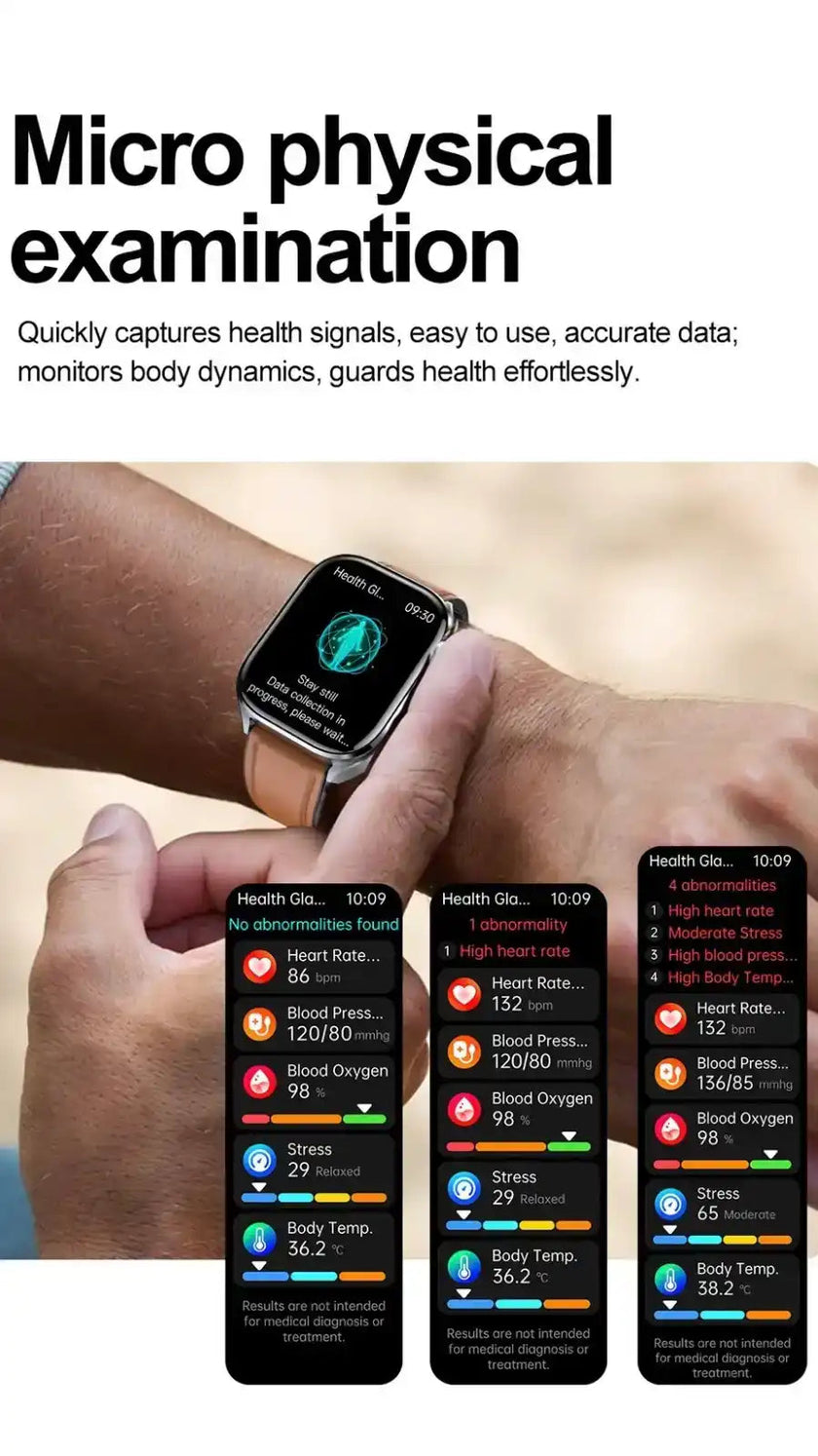 TUTT ECG Smart Watch with, AI Health Monitoring, Body Composition & Bluetooth Calling – 1.39” HD Display, IP68 Waterproof, 340mAh Batter E7