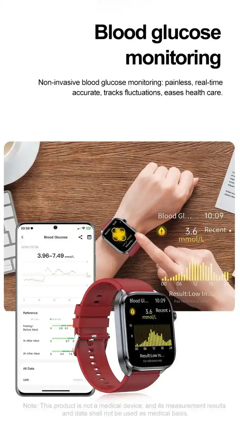 TUTT ECG Smart Watch with, AI Health Monitoring, Body Composition & Bluetooth Calling – 1.39” HD Display, IP68 Waterproof, 340mAh Batter E7