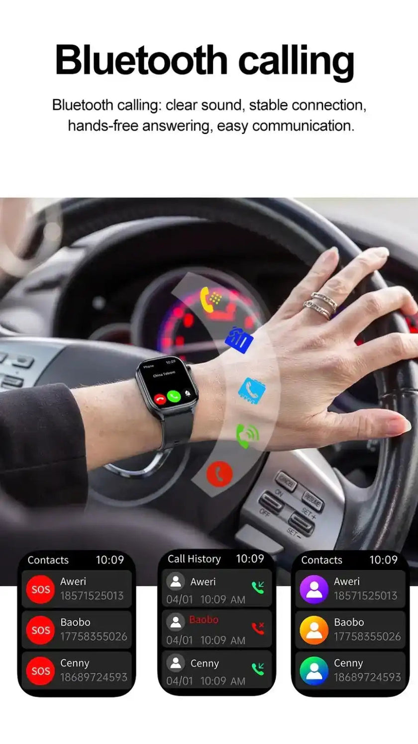 TUTT ECG Smart Watch with, AI Health Monitoring, Body Composition & Bluetooth Calling – 1.39” HD Display, IP68 Waterproof, 340mAh Batter E7