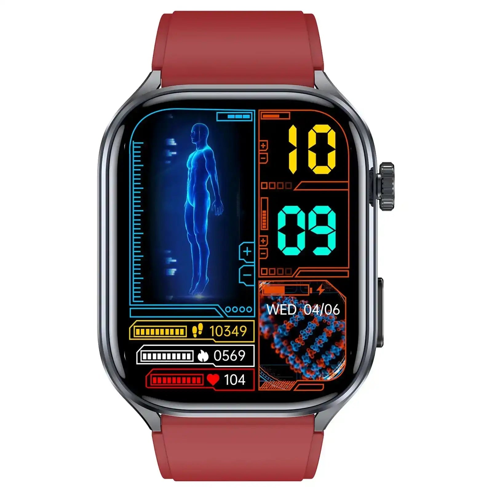 TUTT ECG Smart Watch with, AI Health Monitoring, Body Composition & Bluetooth Calling – 1.39” HD Display, IP68 Waterproof, 340mAh Batter E7