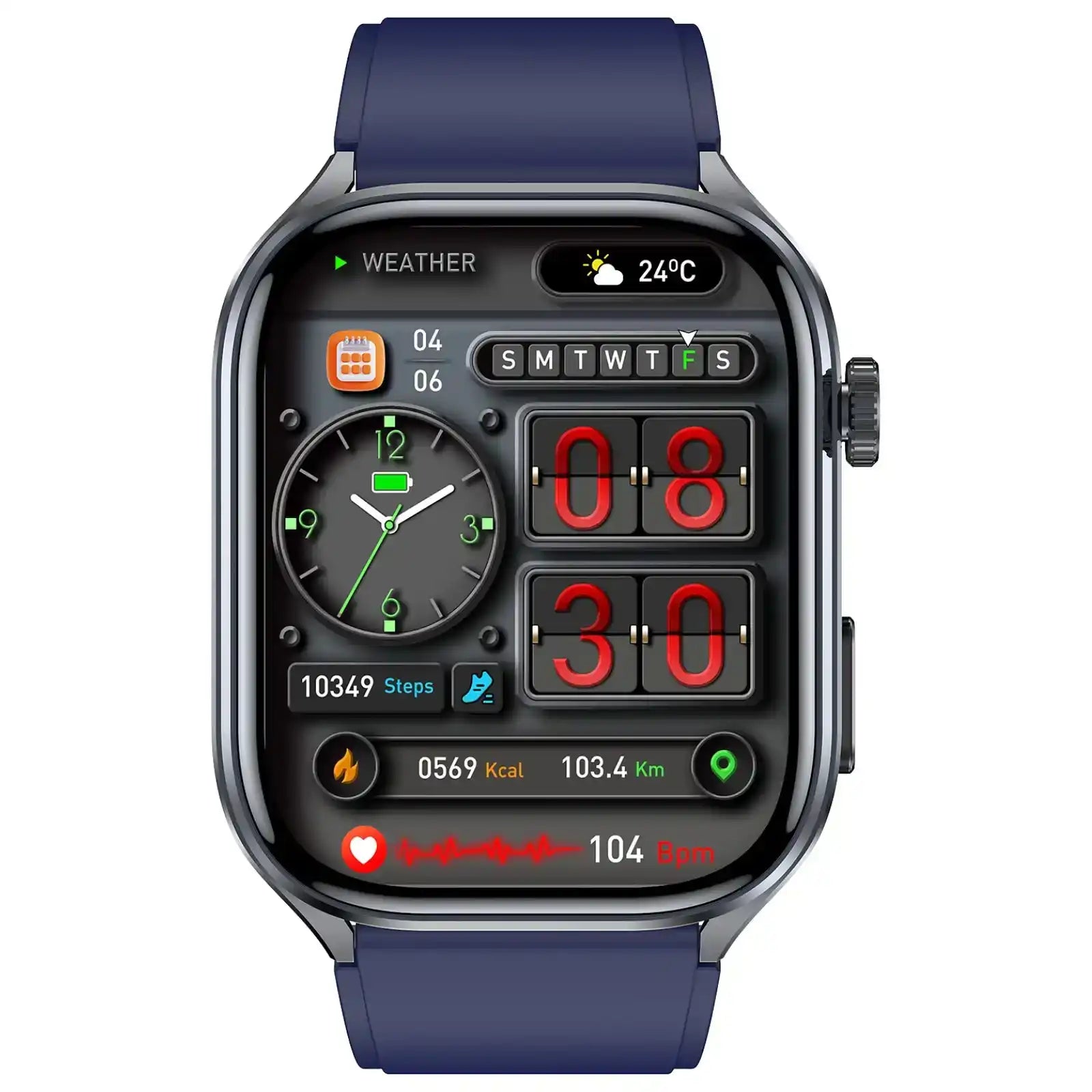 TUTT ECG Smart Watch with, AI Health Monitoring, Body Composition & Bluetooth Calling – 1.39” HD Display, IP68 Waterproof, 340mAh Batter E7