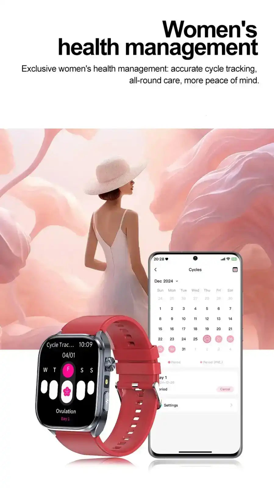TUTT ECG Smart Watch with, AI Health Monitoring, Body Composition & Bluetooth Calling – 1.39” HD Display, IP68 Waterproof, 340mAh Batter E7