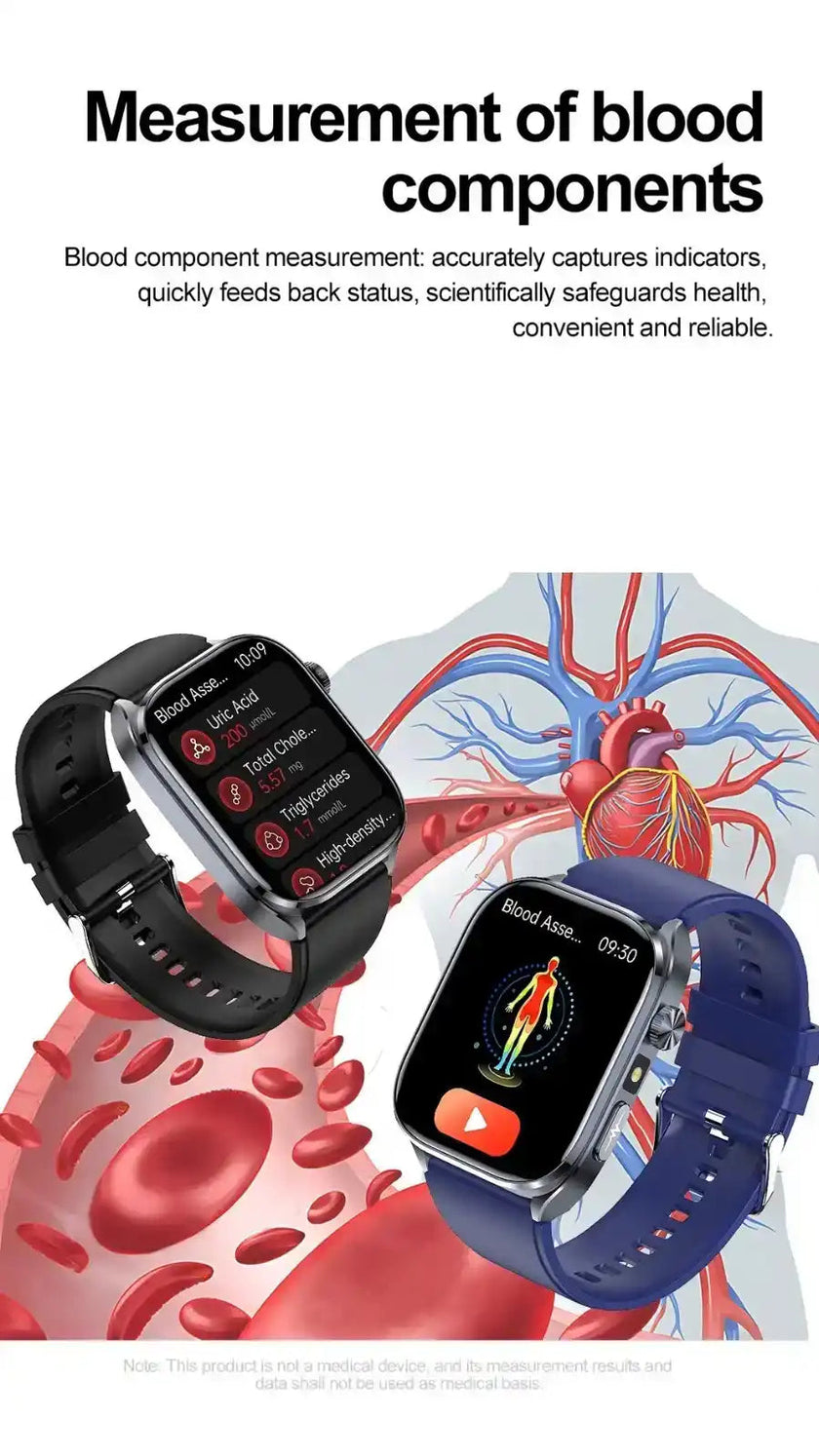 TUTT ECG Smart Watch with, AI Health Monitoring, Body Composition & Bluetooth Calling – 1.39” HD Display, IP68 Waterproof, 340mAh Batter E7
