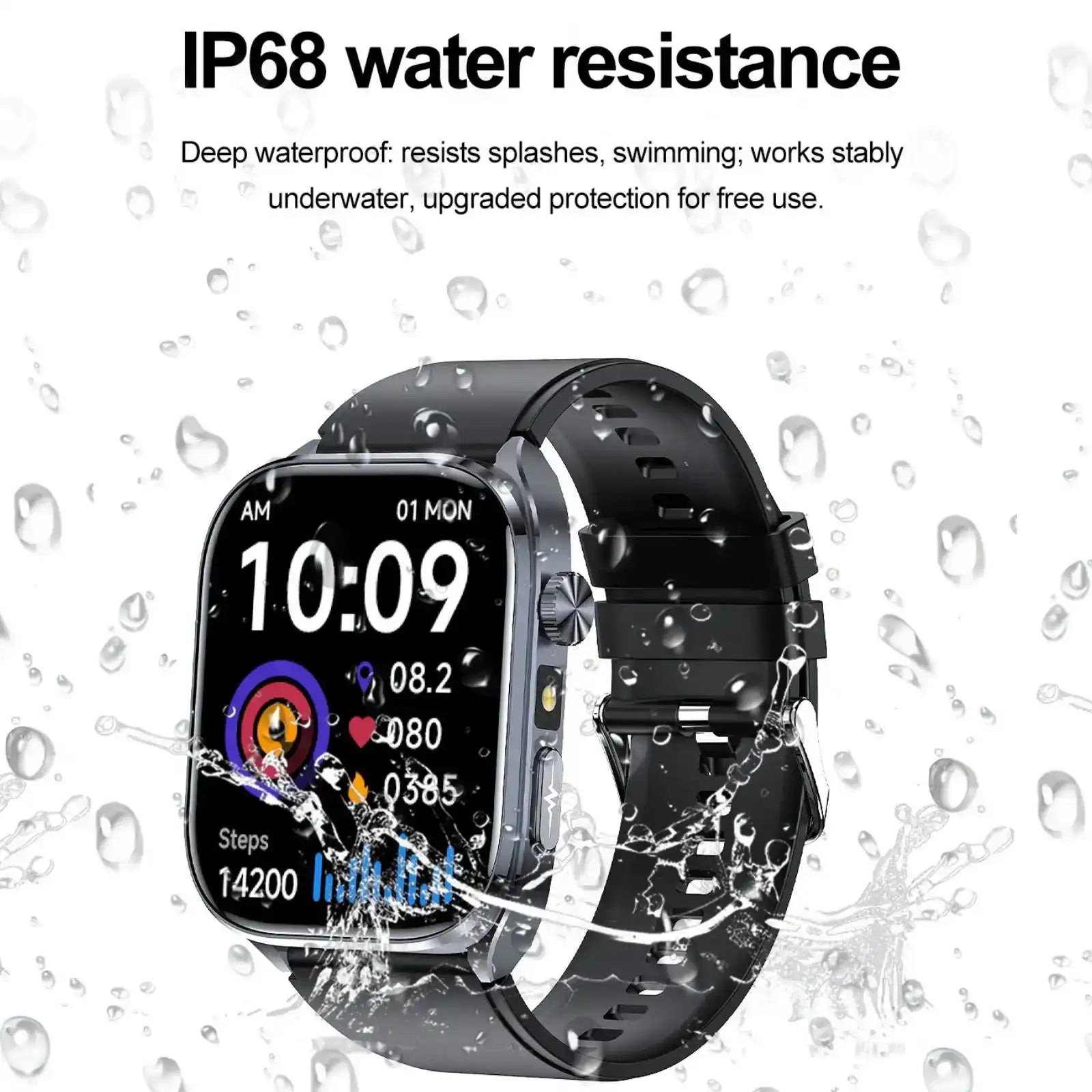 TUTT ECG Smart Watch with, AI Health Monitoring, Body Composition & Bluetooth Calling – 1.39” HD Display, IP68 Waterproof, 340mAh Batter E7