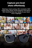 TUTT M1 AI Glasses with ChatGPT | 8MP Camera Photo & Video Smart Sunglasses | AI Translator, Music, Calls & Touch Control | Anti-Blue Light Lenses