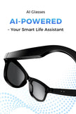 TUTT M1 AI Glasses with ChatGPT | 8MP Camera Photo & Video Smart Sunglasses | AI Translator, Music, Calls & Touch Control | Anti-Blue Light Lenses